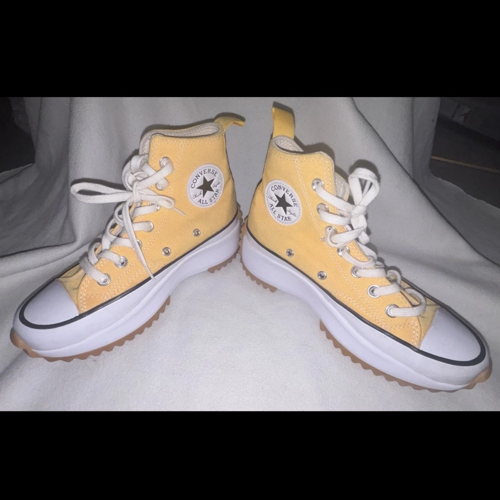 Converse Run Star Hike Hi Womens Size 6 Yellow Citron Zest Sneakers - Picture 2 of 9